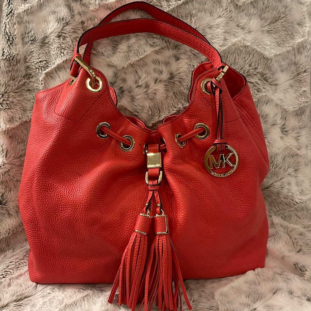 Beautiful watermelon color purse Michael Kors